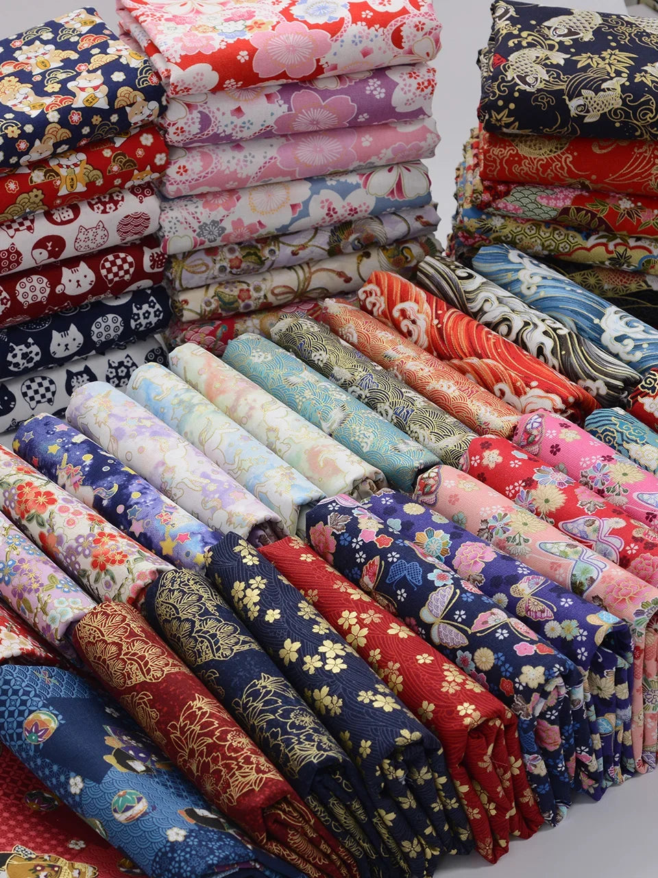Pure Cotton Fabric Japanese Style Print 100cm x 145cm