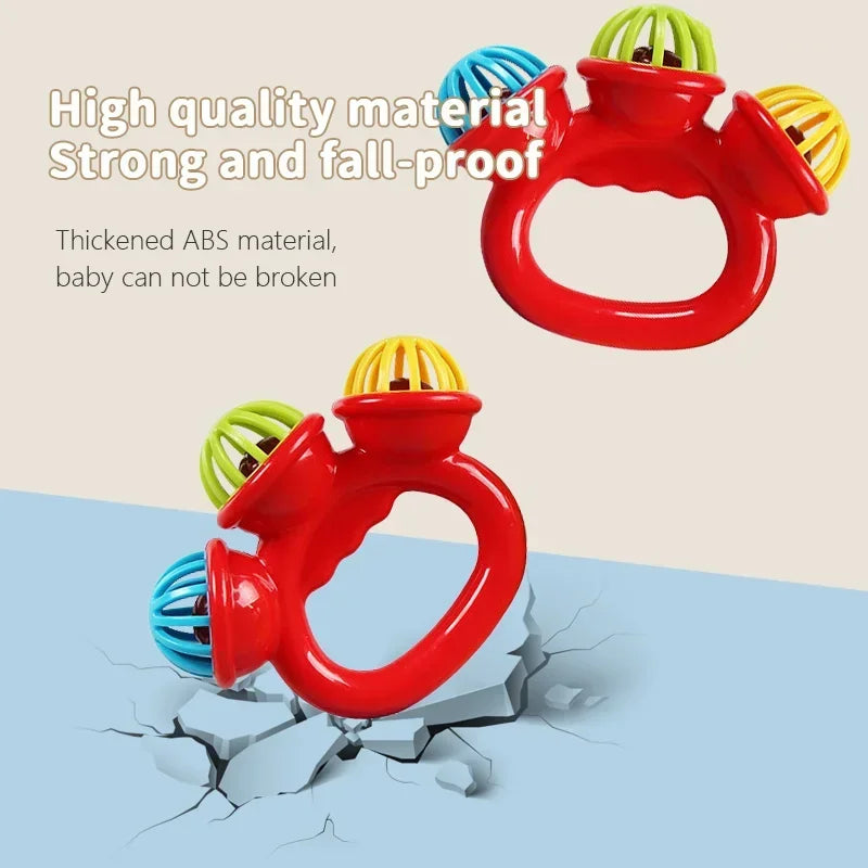 1/4pcs Newborn Hand Rattle, Grasping Hand Toy. Made of Safety Material