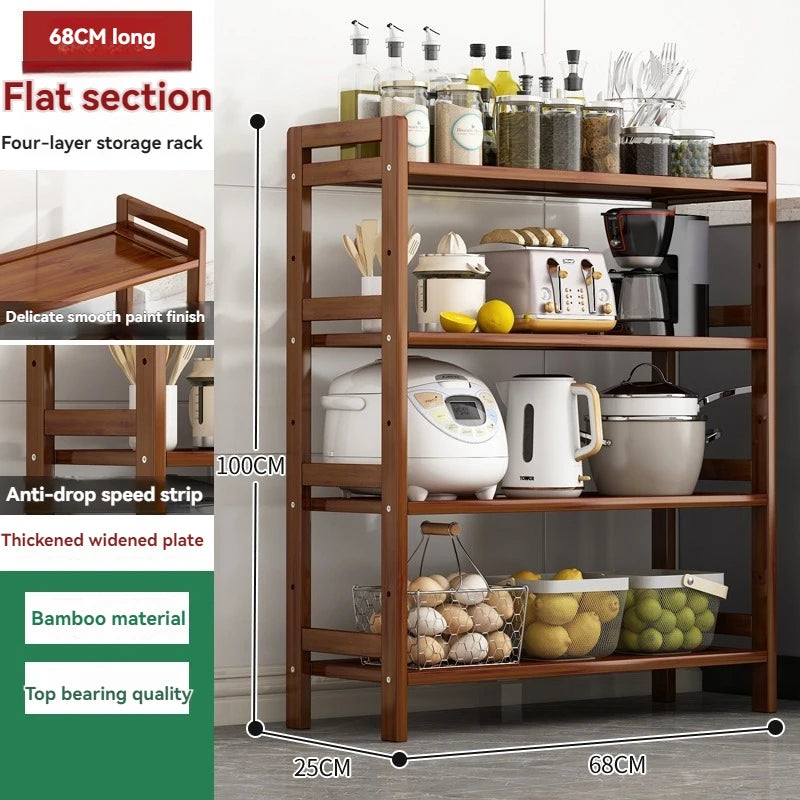 Kitchen Shelf, Floor Standing Multi-Shelves, Use to Store Kitchen Equipment, Food items