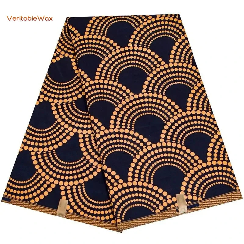 Ankara African Double Print Batik, Real Wax Fabric, Sewing Wedding Dress, Quilting, Polyester