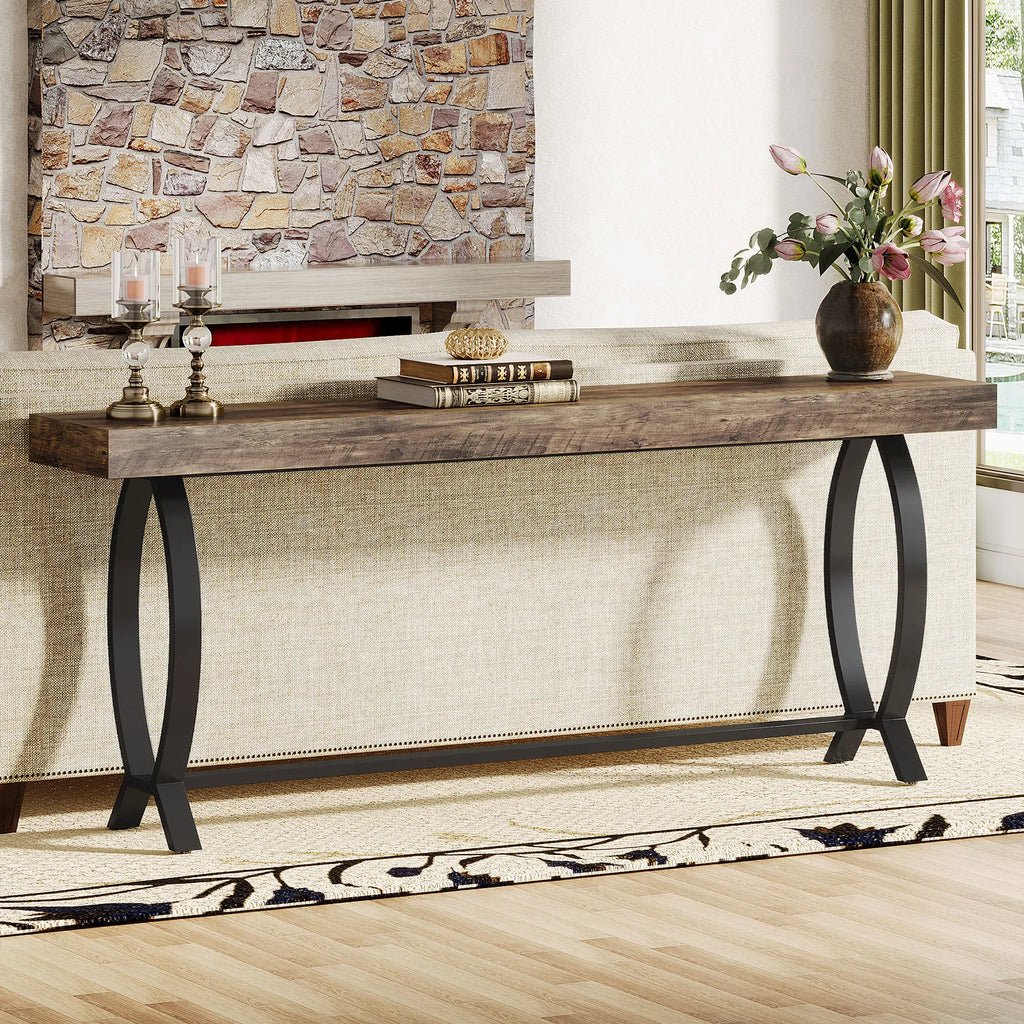 Tribesigns Console Foyer Table, 70.87-inch Table, Farmhouse Behind Couch Table