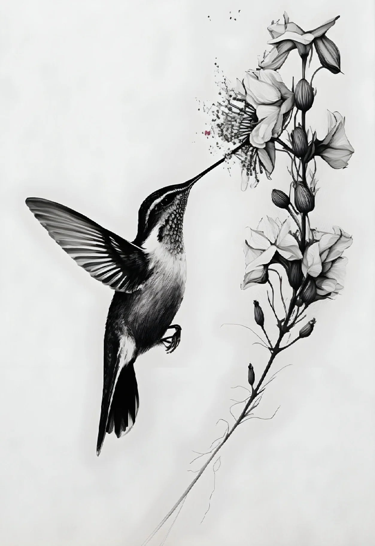 Black on White Minimalist Landscapes and Crow Wall Art