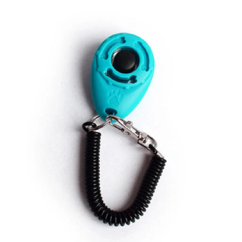 Dog Training Clicker Adjustable Wrist Strap Key Chain