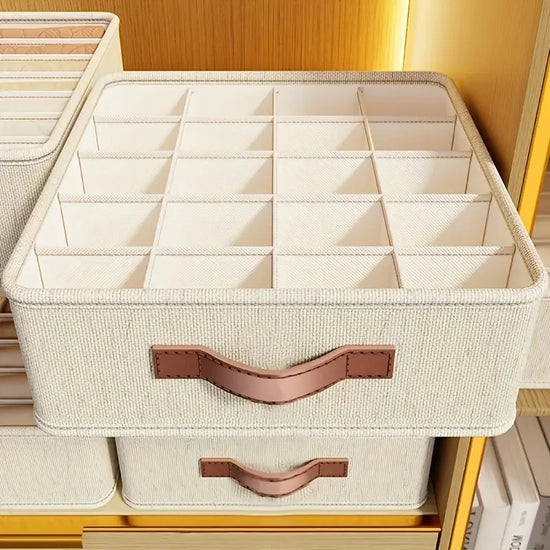 1-5Pcs Fabric Drawer Organizers For Underwear, Socks, Bras. Closet Storage Box with Dividers