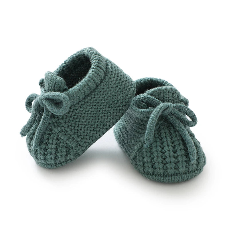 Baby Shoes Knitted Newborn Bed Footwear, 0-18m Infant Boys and Girls First Boots
