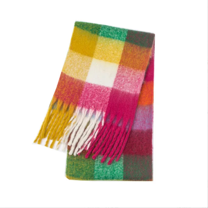 2025 Winter Thick Warm Scarf , Plaids different colors