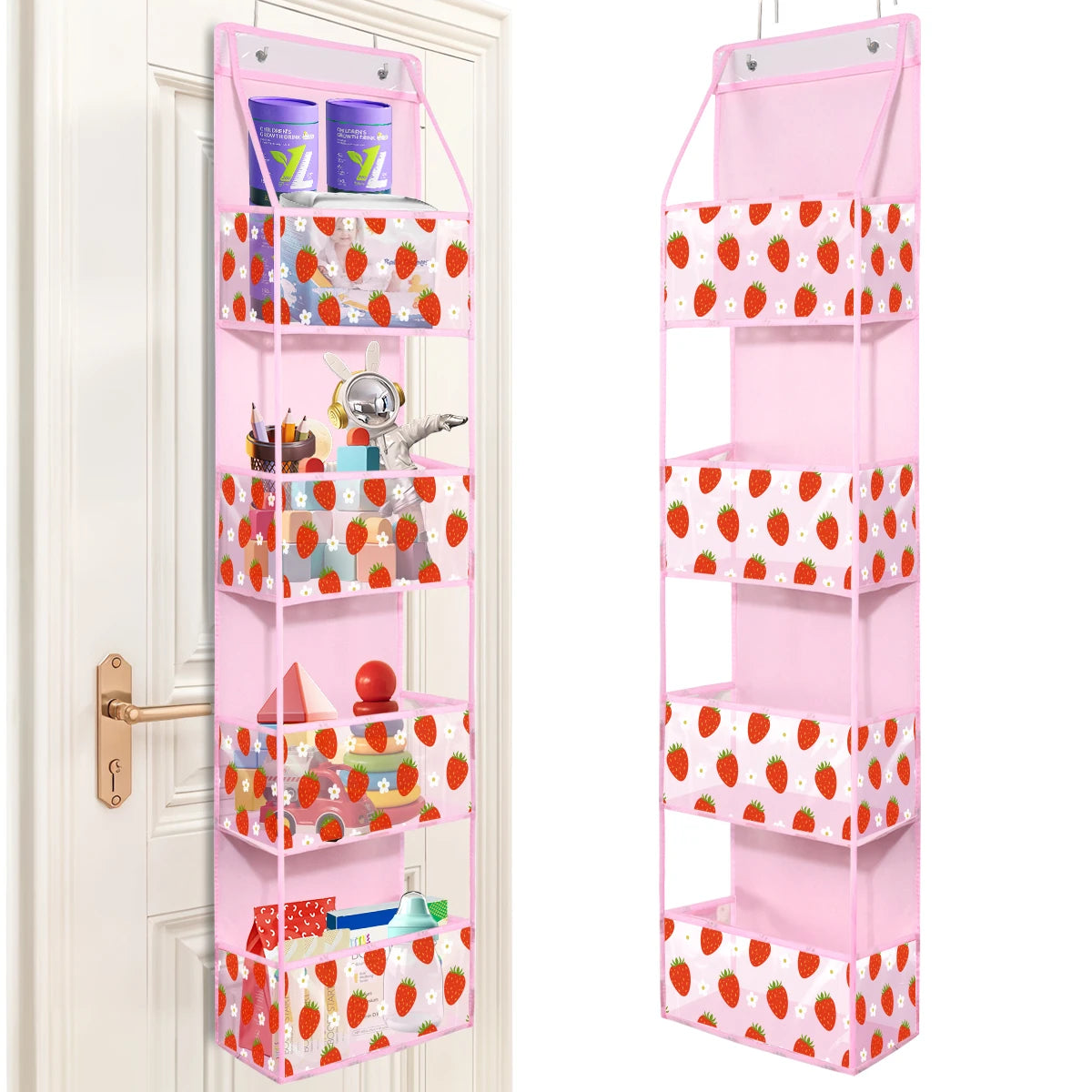 ! PCS 4/6 Layer Over the Door Hanging Organizer, Use for Cosmetics, Storage, Nursery, Bathroom