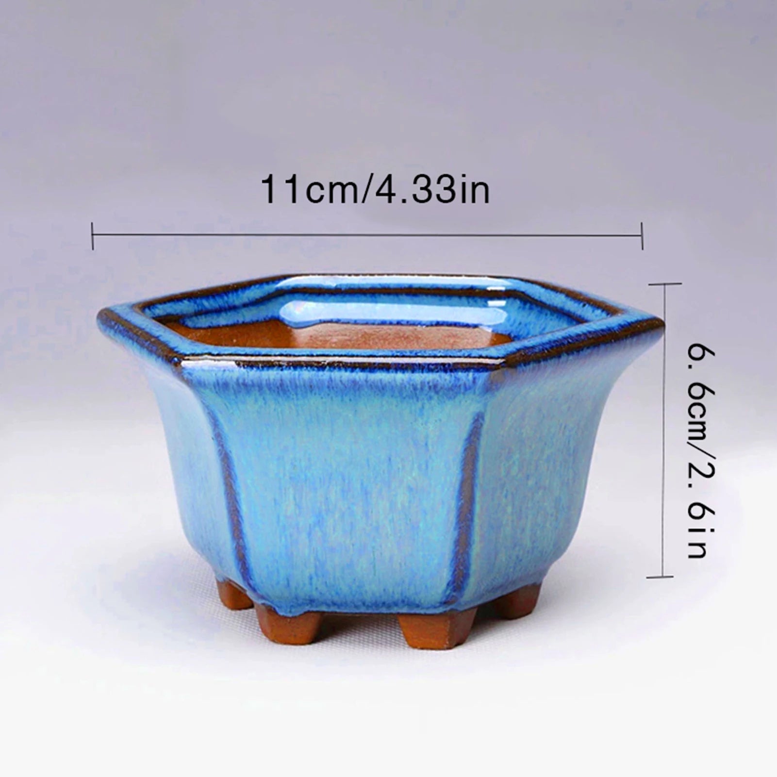 Ceramic Garden Planter Round with Hole Indoor Outdoor