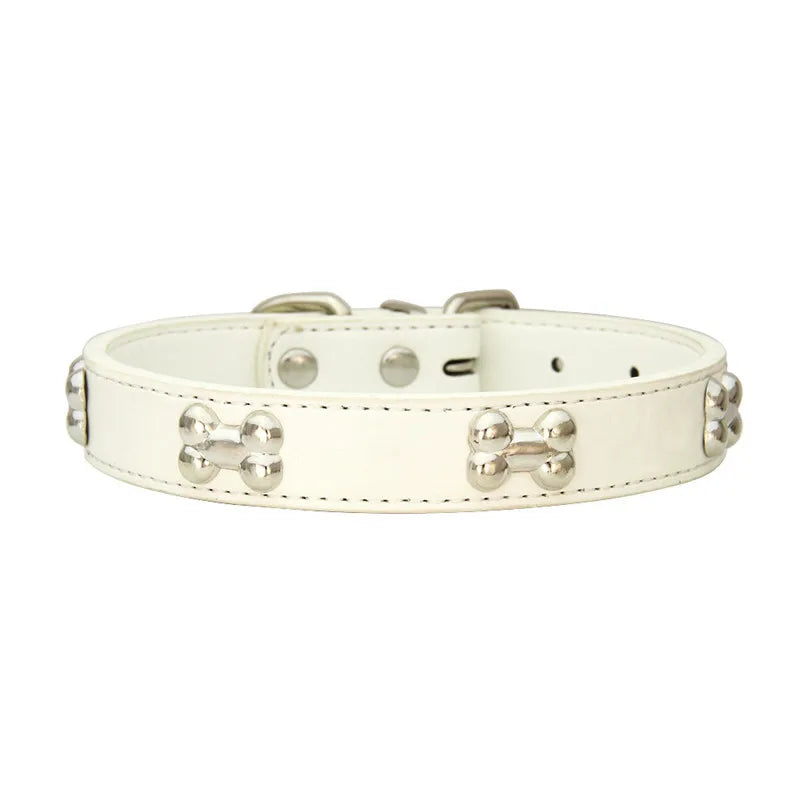 Durable Leather Dog Collars: Small, Medium, Large Size