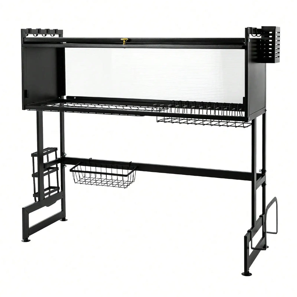 Large Capacity Organization 2-Tier Carbon Steel Kitchen Storage Dish Drainer Drying Rack Over The Sink
Over the Kitchen Sink Organizer or Dish Drainer 2-Tier