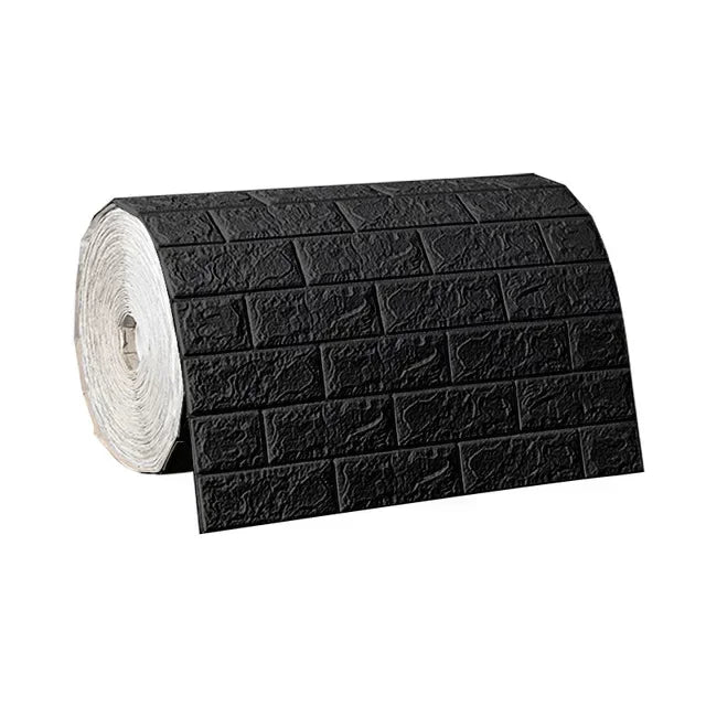 70cmx1/5/10m 3DWallpaper Waterproof Decoration Self-Adhesive Foam Brick Wallpaper