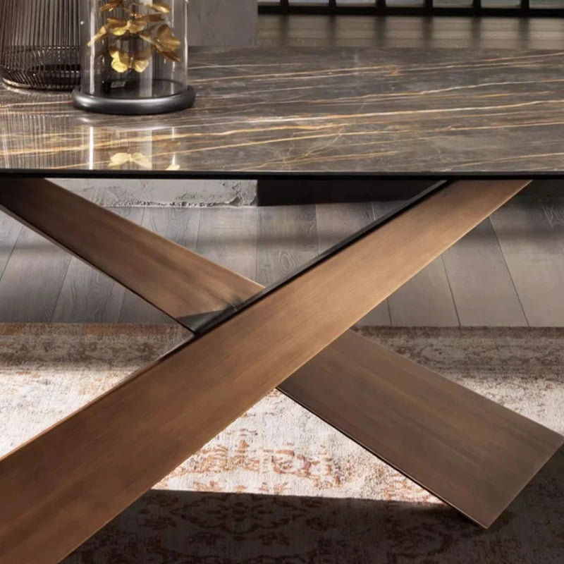 Italian Light Luxury Minimalist Dining Table Lounge High Quality Restaurant Table