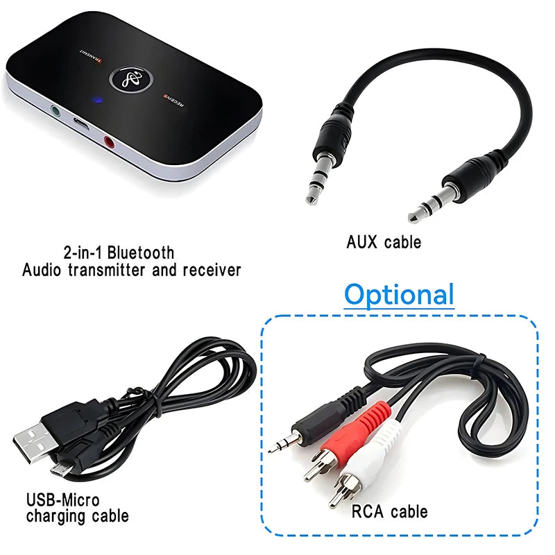 B6 2 in 1 Bluetooth 5.3 Audio Transmitter Receiver For Cat PC TV Headphone