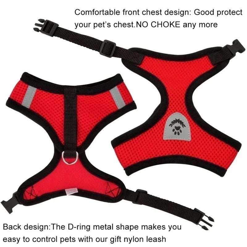 Cat Harness Vest Adjustable Mesh Harness For Cats and Small Dogs