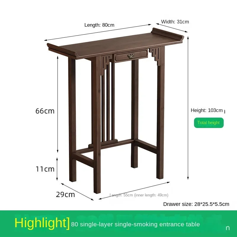 Chinese-Style Foyer or Entrance table, Bamboo and solid Wood