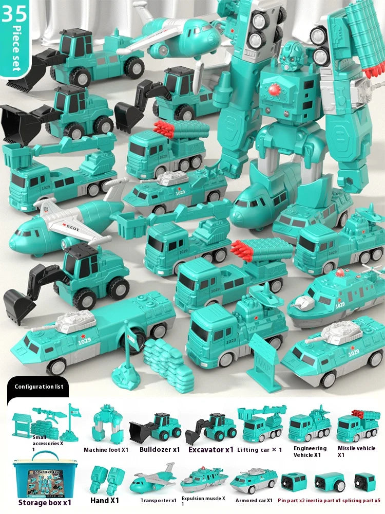 Children's Magnetic Toys Boys Building Block Assembly Construction Vehicles