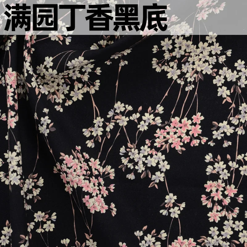 Pure Cotton Fabric Japanese Style Print 100cm x 145cm