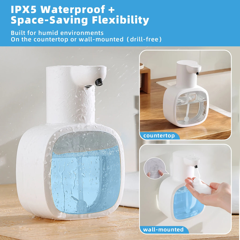 Wall Mounted Automatic Soap Dispenser Foam 500ml Rechargeable