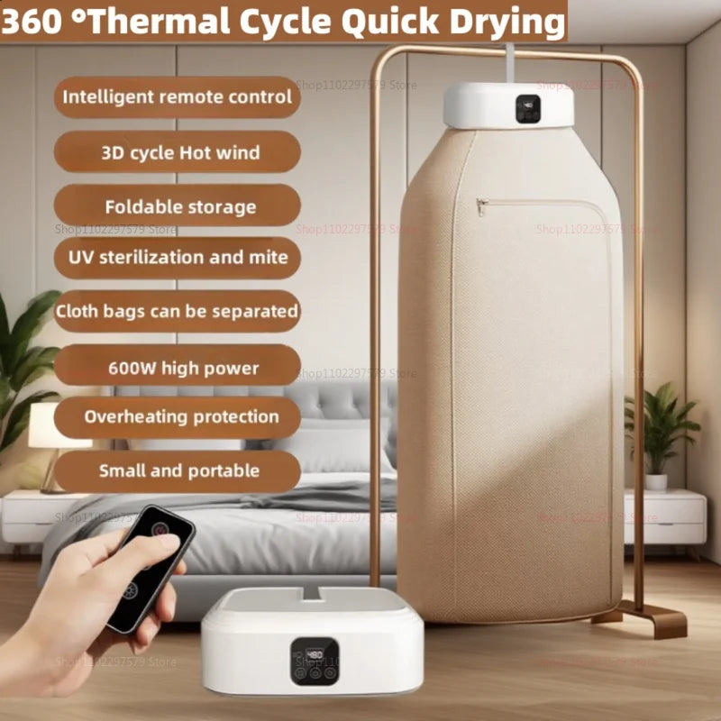 Mini Portable Dryer Foldable Electric, Apartment Travel