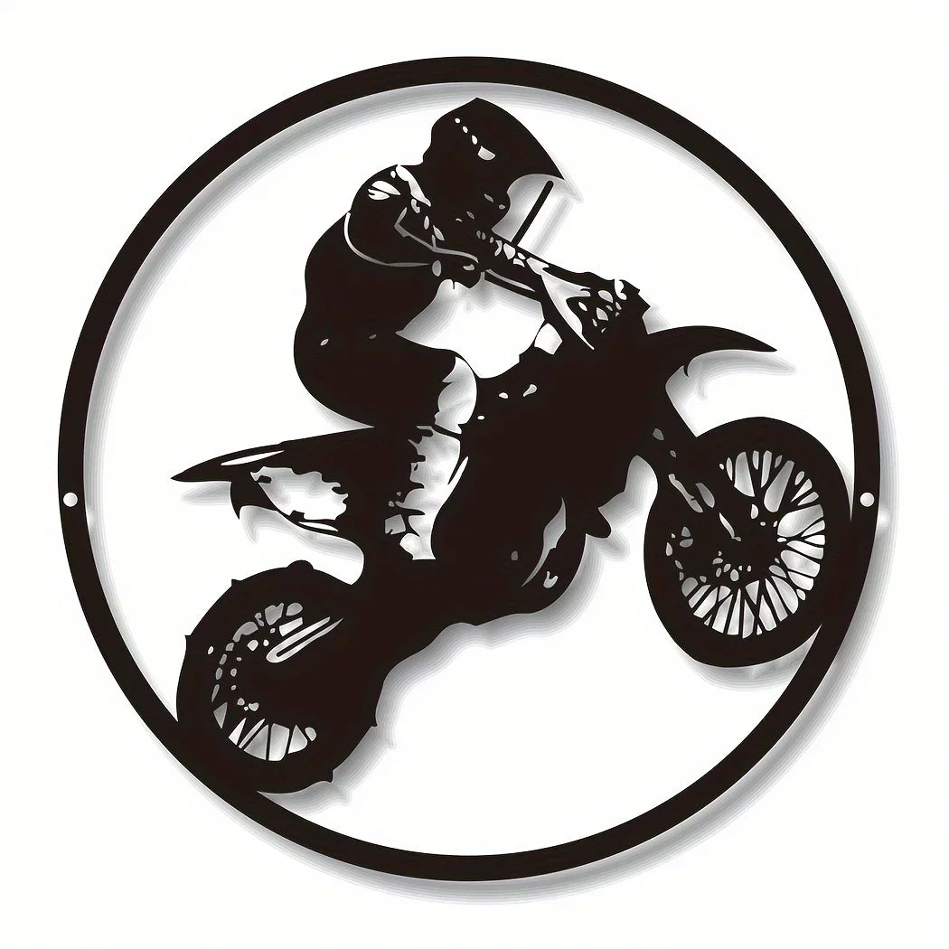 Biker Black Metal Wall Art