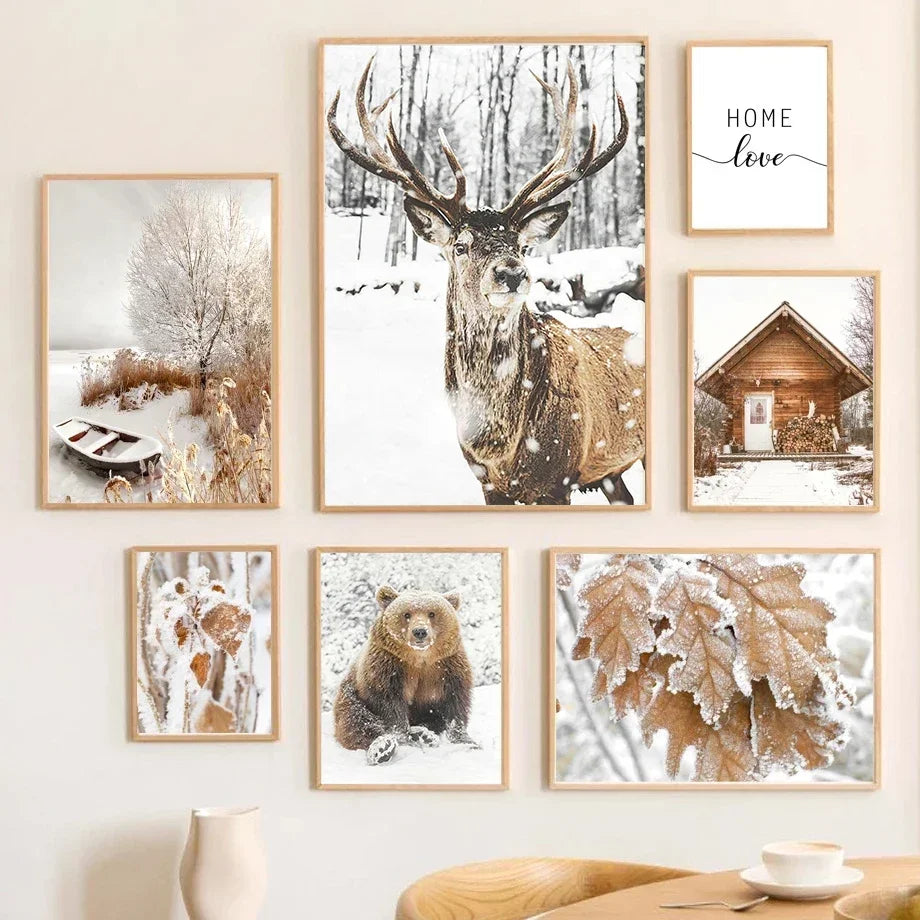 Modern Forest Winter Landscapes On Canvas
