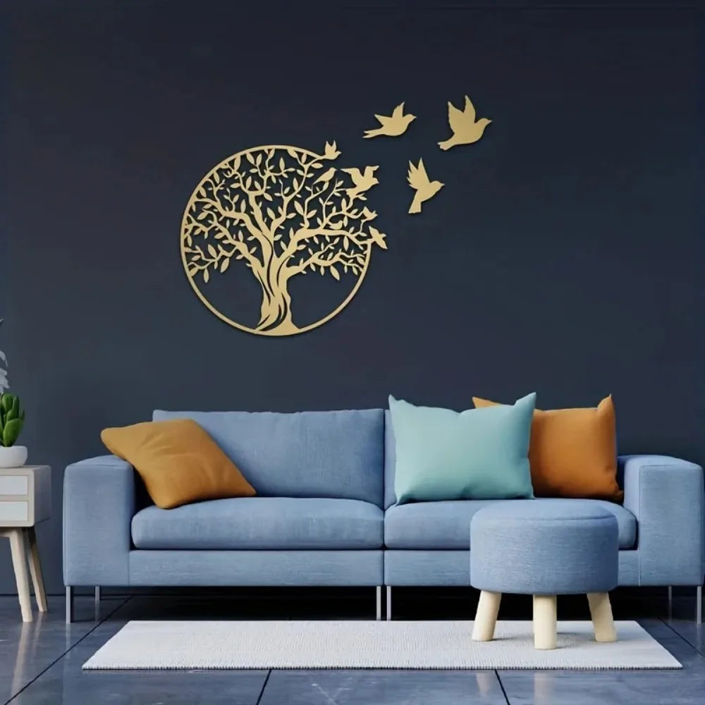Black Metal Tree of Life Outdoor and Home Decor