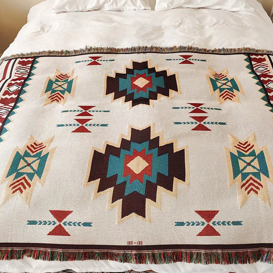 Multi Purpose Bohemian Throw Blanket for Decoration, Bed, Sofa, Outdoor Activities