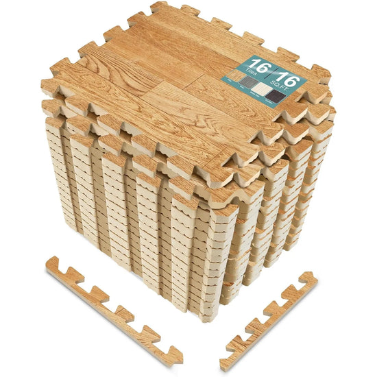 Wood Grain Non-slip Floor Mat Interlocking Foam Waterproof DIY Puzzle Mat Suitable for The Home