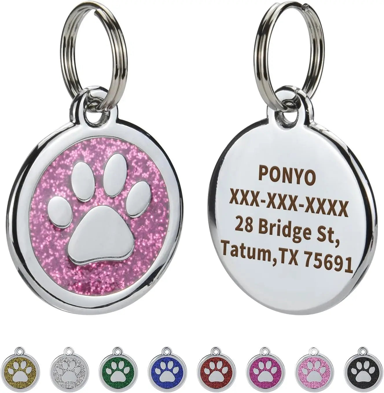Pet ID Tag Free Engraving Personalized For Dogs and Cats