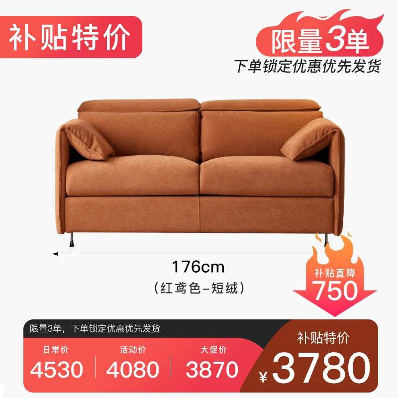 Nordic Small Sleeper Sofa, Foldable for Bedroom, Living Room