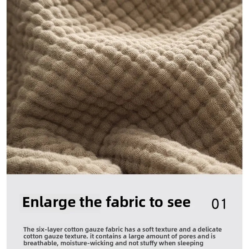 Japanese Style Summer Blanket, Lightweight, Breathable, Made Of 6 Layers Of Yarn, Great for a Nap Easy to Carry
Easy to Carry