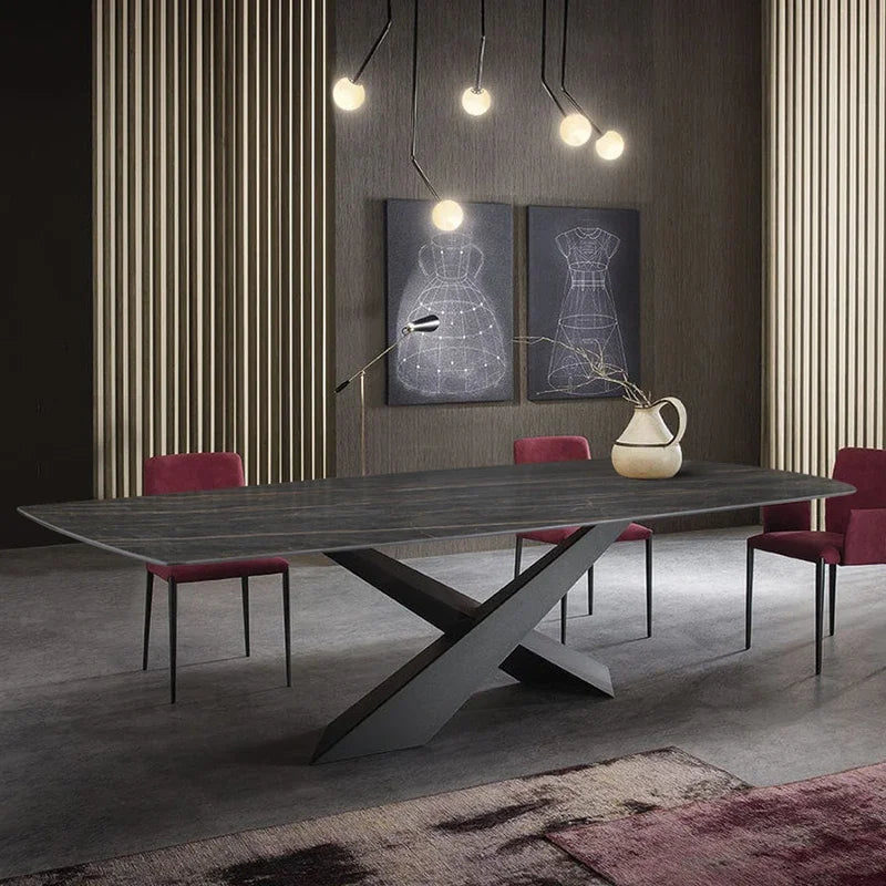 Italian Light Luxury Minimalist Dining Table Lounge High Quality Restaurant Table