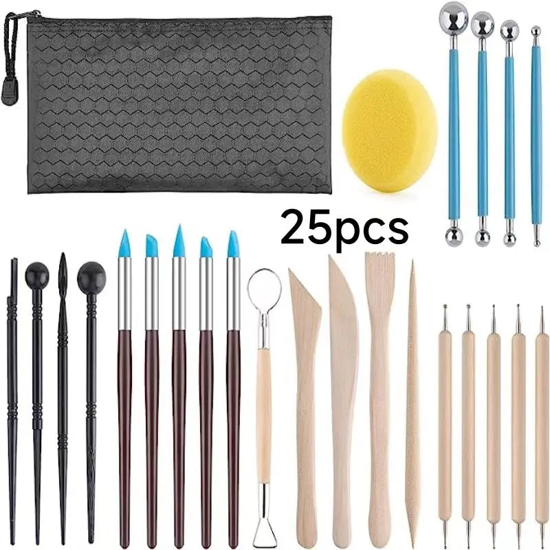 Pottery Clay Sculpting Tools Kit 8-62 PCS/Set, Cerramic Wax Clays Carving Tool