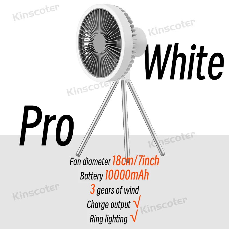 Fan Portable Rechargeable Camping desktop