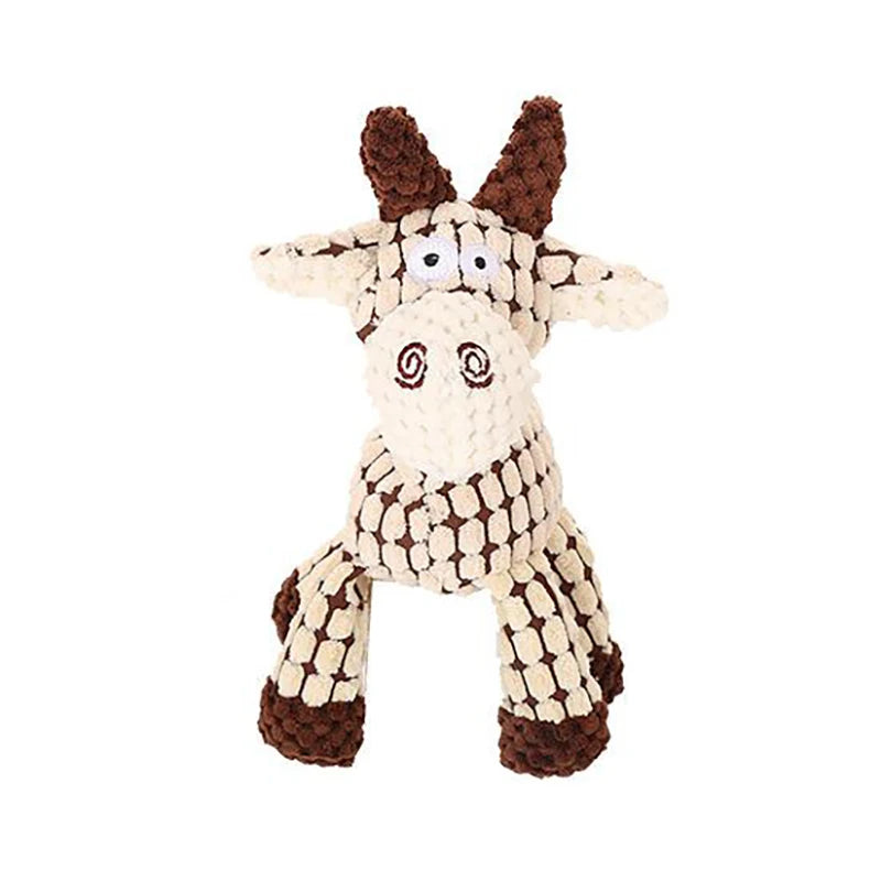 Plush Corduroy Dog Toys, Bite-Resistant Squeaky Toys