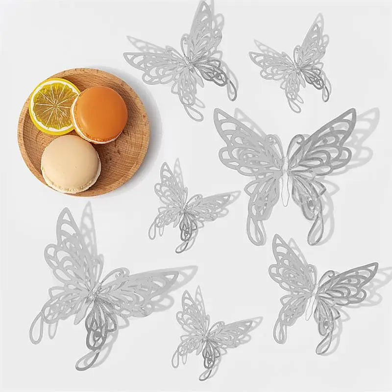 Butterfly 12PCS Hollow Wall Stickers Wall Decorations