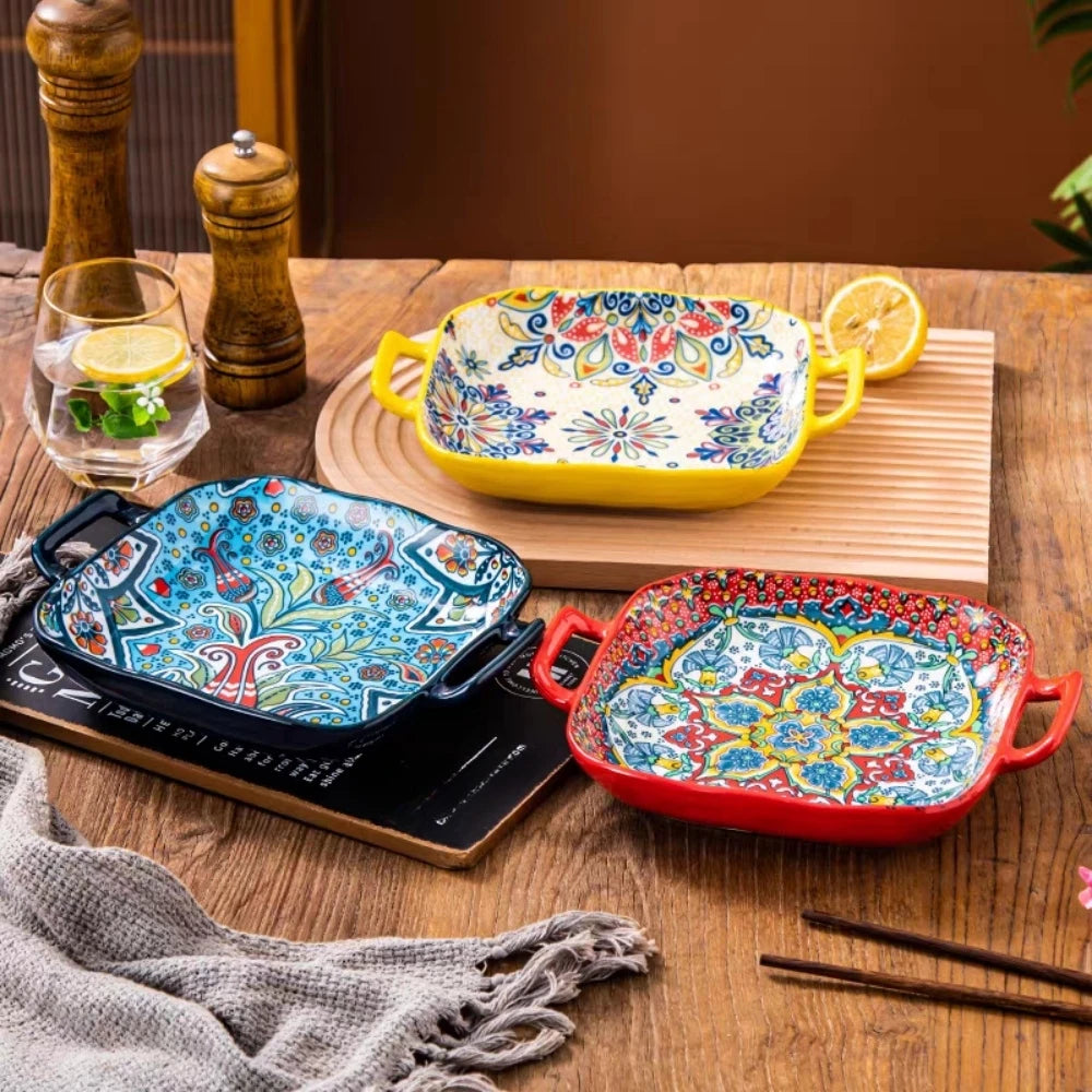 Bohemian Ceramic Microwave Safe Plate
