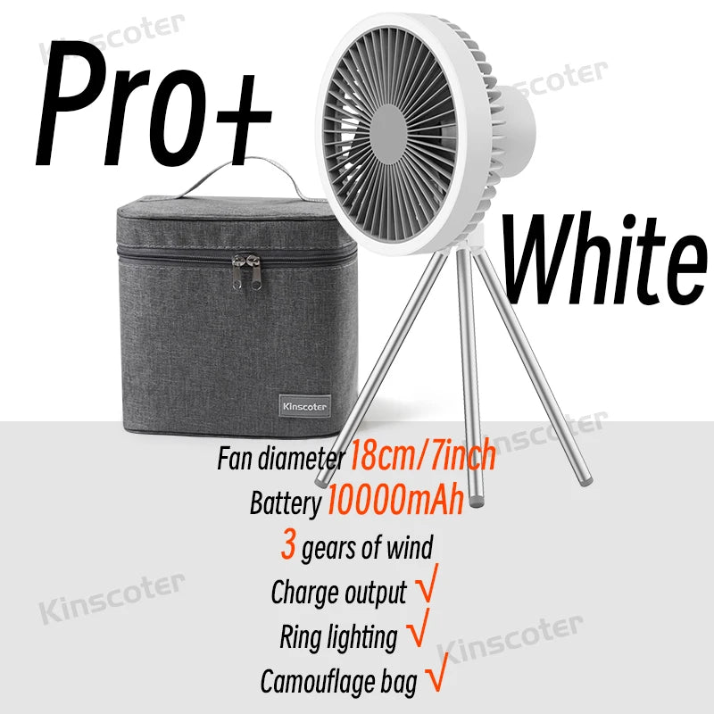 Fan Portable Rechargeable Camping desktop
