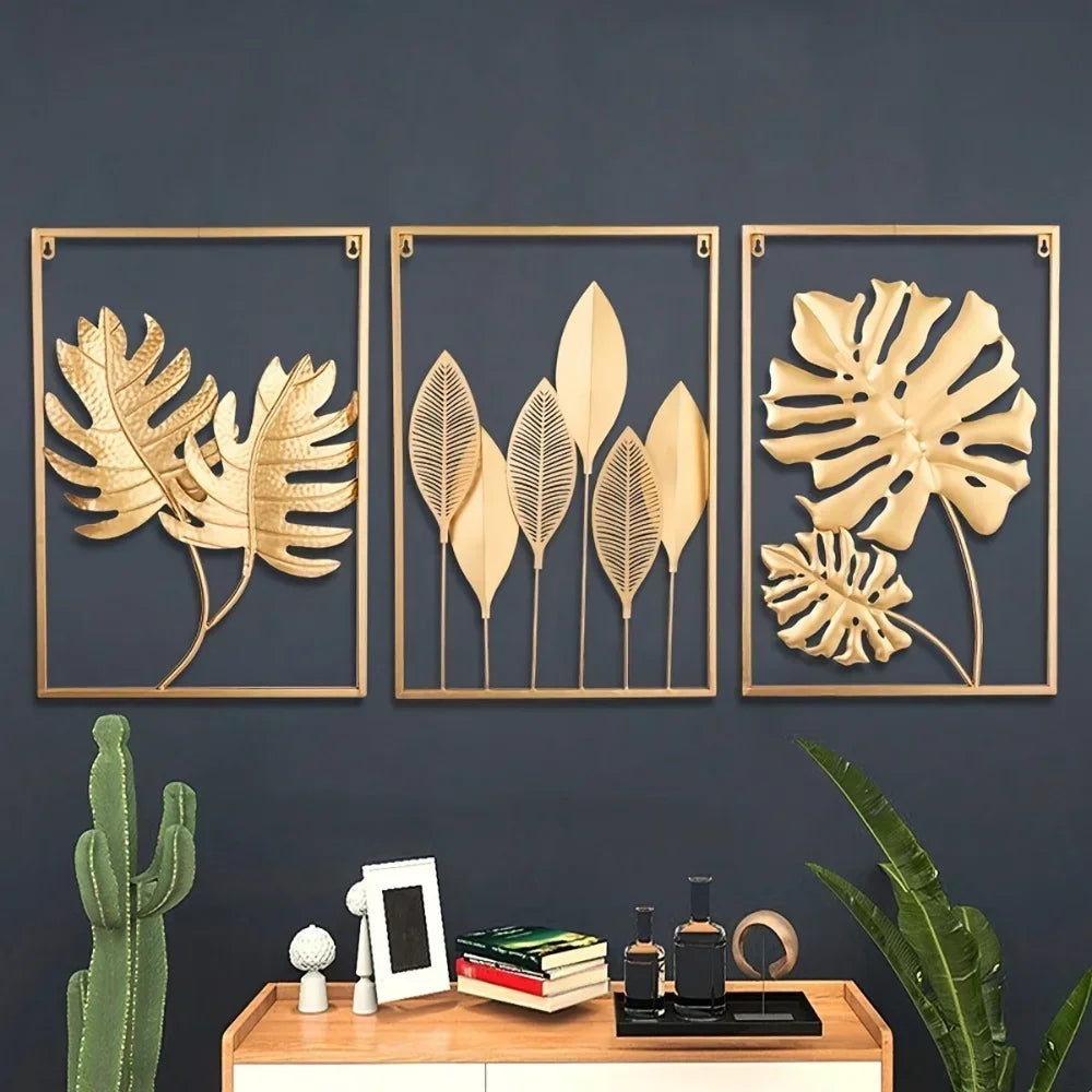 Jungle Leaves Metal Wall Art Creative