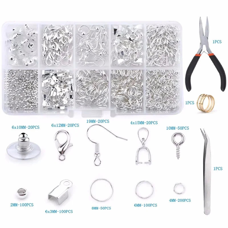 Jewelry Making Supplies Kit With Tools, Earring Charms, Jewelry Wires, Findings