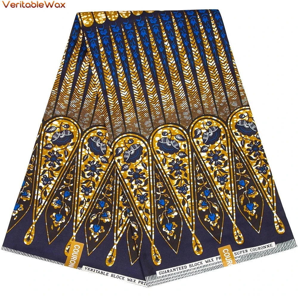 Ankara African Double Print Batik, Real Wax Fabric, Sewing Wedding Dress, Quilting, Polyester