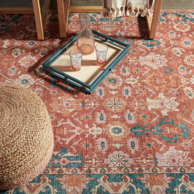European Style Vintage Rugs for Large Areas, Living Room, Bedroom, Non-slip Rugs