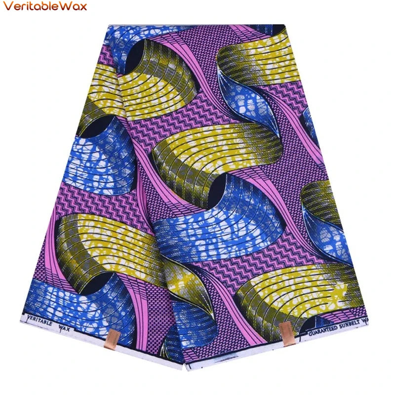 Ankara African Double Print Batik, Real Wax Fabric, Sewing Wedding Dress, Quilting, Polyester