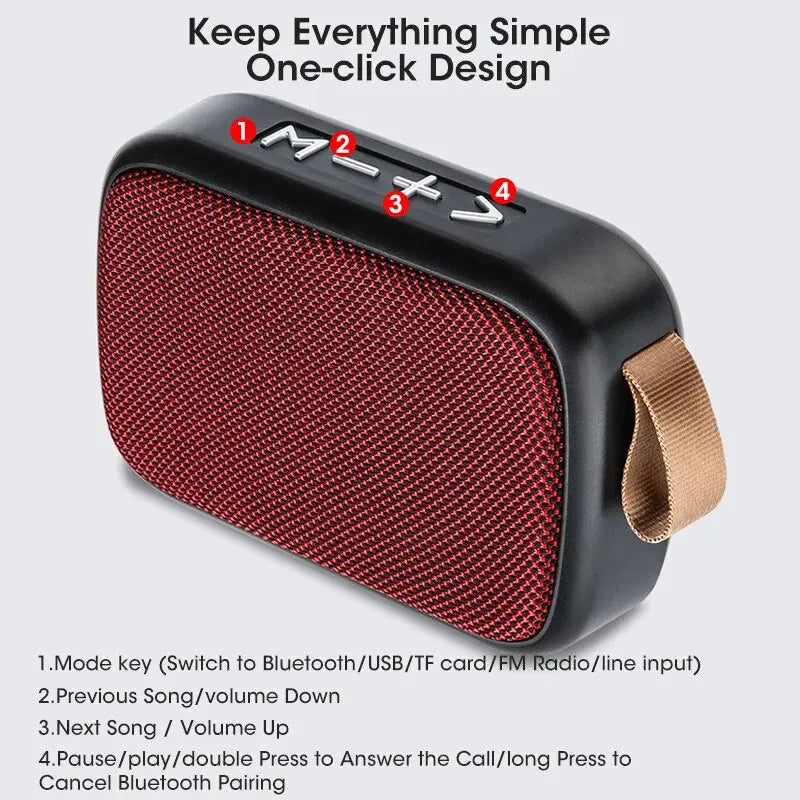 Wireless Speaker Outdoor Portable Subwoofer Mini Speaker Cloth Card Speaker