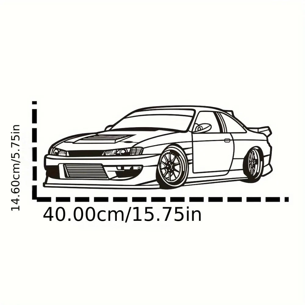 Black Metal Wall Art Sports Car
