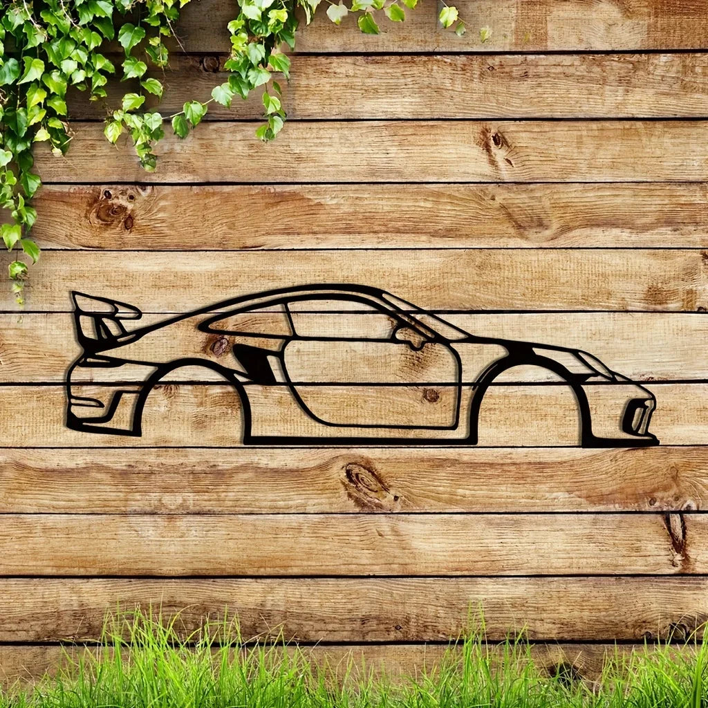 Black Metal Wall Art Sports Car
