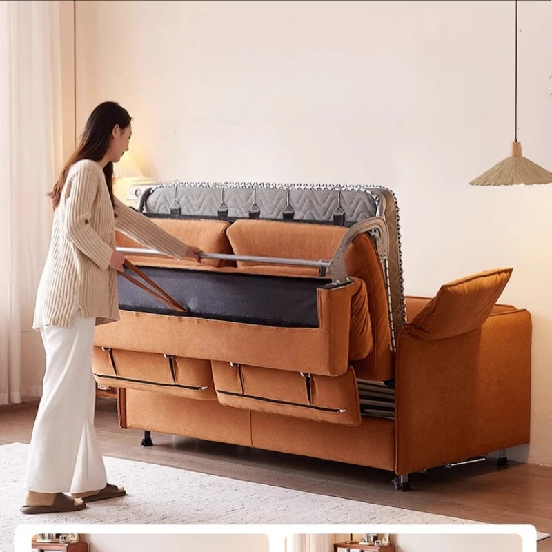 Nordic Small Sleeper Sofa, Foldable for Bedroom, Living Room