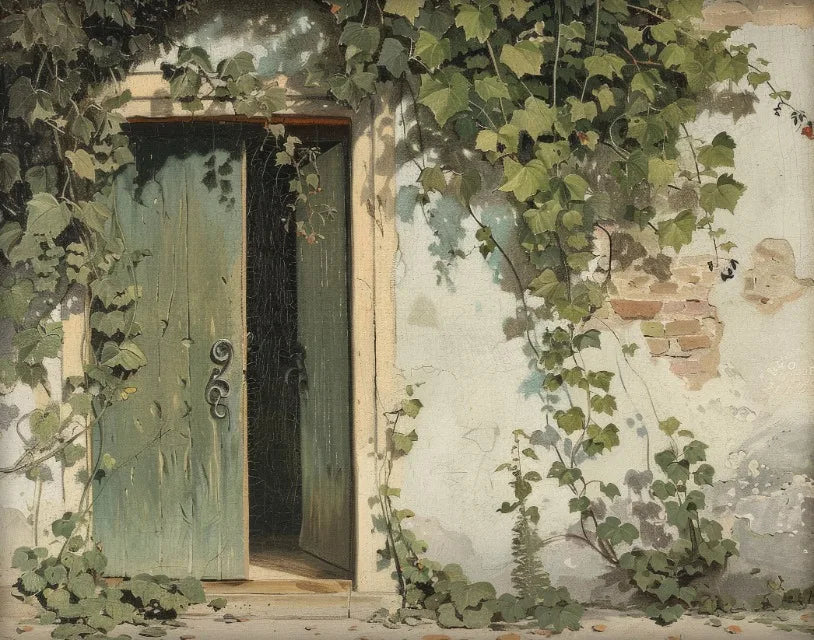 Vintage Style County Cottage Rose Flowers and Ivy, Many to choose From Canvas