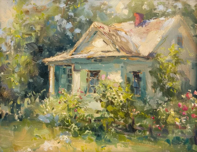 Vintage Style County Cottage Rose Flowers and Ivy, Many to choose From Canvas