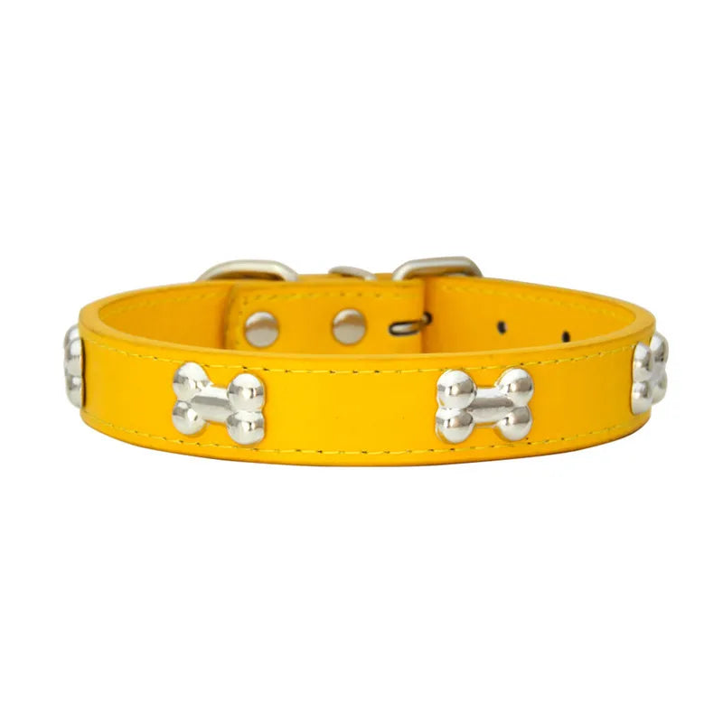 Durable Leather Dog Collars: Small, Medium, Large Size